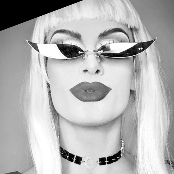 Outdoor Riding Rimless Leaves Luxury Sunglasses Men Women Fashion Shades UV400 Vintage Glasses