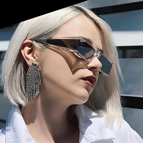 Outdoor Riding Oversized Personality Rectangle Sunglasses Men Women Fashion UV400 Glasses