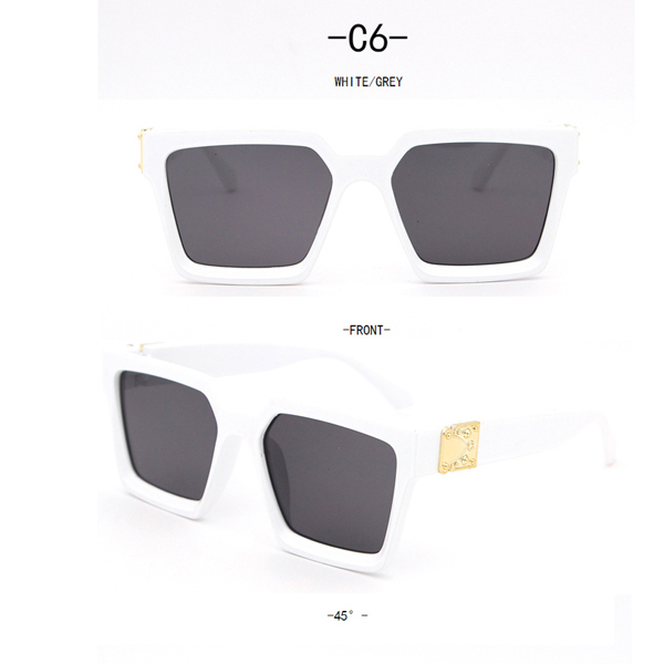 New Fashion Luxury Brand Designer Oversized Square Sunglasses Men Shield Driving Camping Sun Glasses