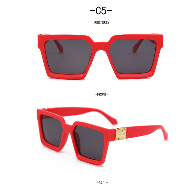 New Fashion Luxury Brand Designer Oversized Square Sunglasses Men Shield Driving Camping Sun Glasses