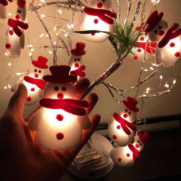 New Outdoor Camping Snowman Christmas LED Garland String Lights String Fairy Lights