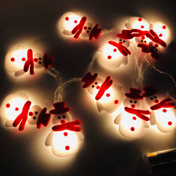 New Outdoor Camping Snowman Christmas LED Garland String Lights String Fairy Lights