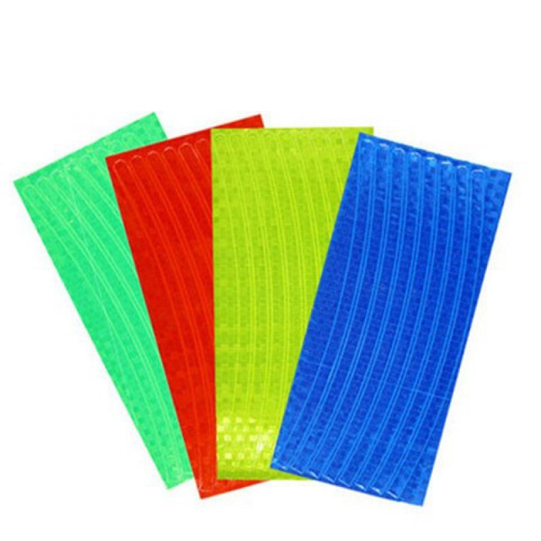 6PCS Bike Reflective Sticker Wheel Decals Reflective Tire Applique Tape Safety Stickers