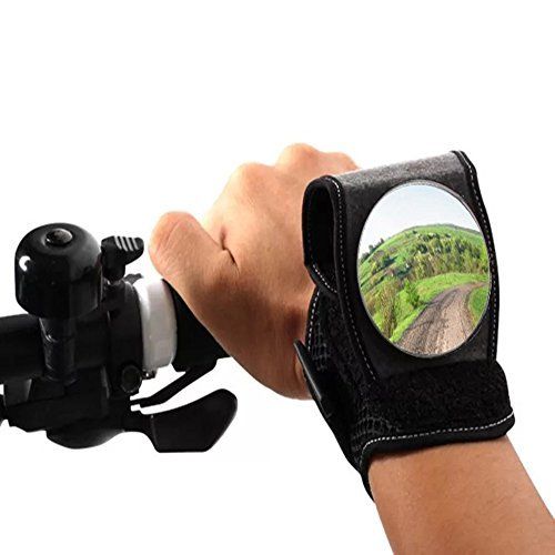 Cycling Bicycle Bike Wrist Rearview Mirror Guards Wristbands Back Eye