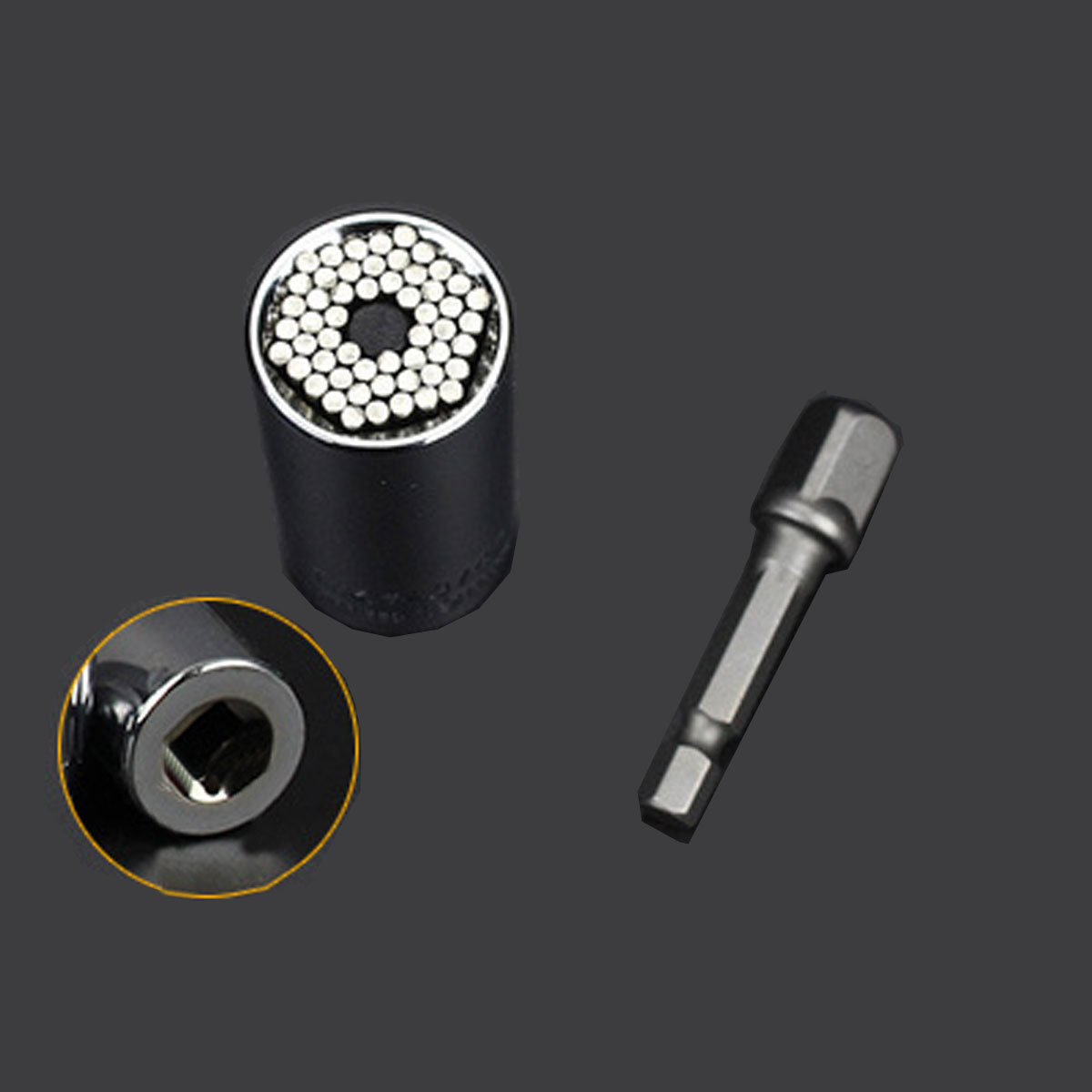 Universal Socket Wrench Head Socket Multifunctional Torque Sleeve with Drill Adapter for Repair