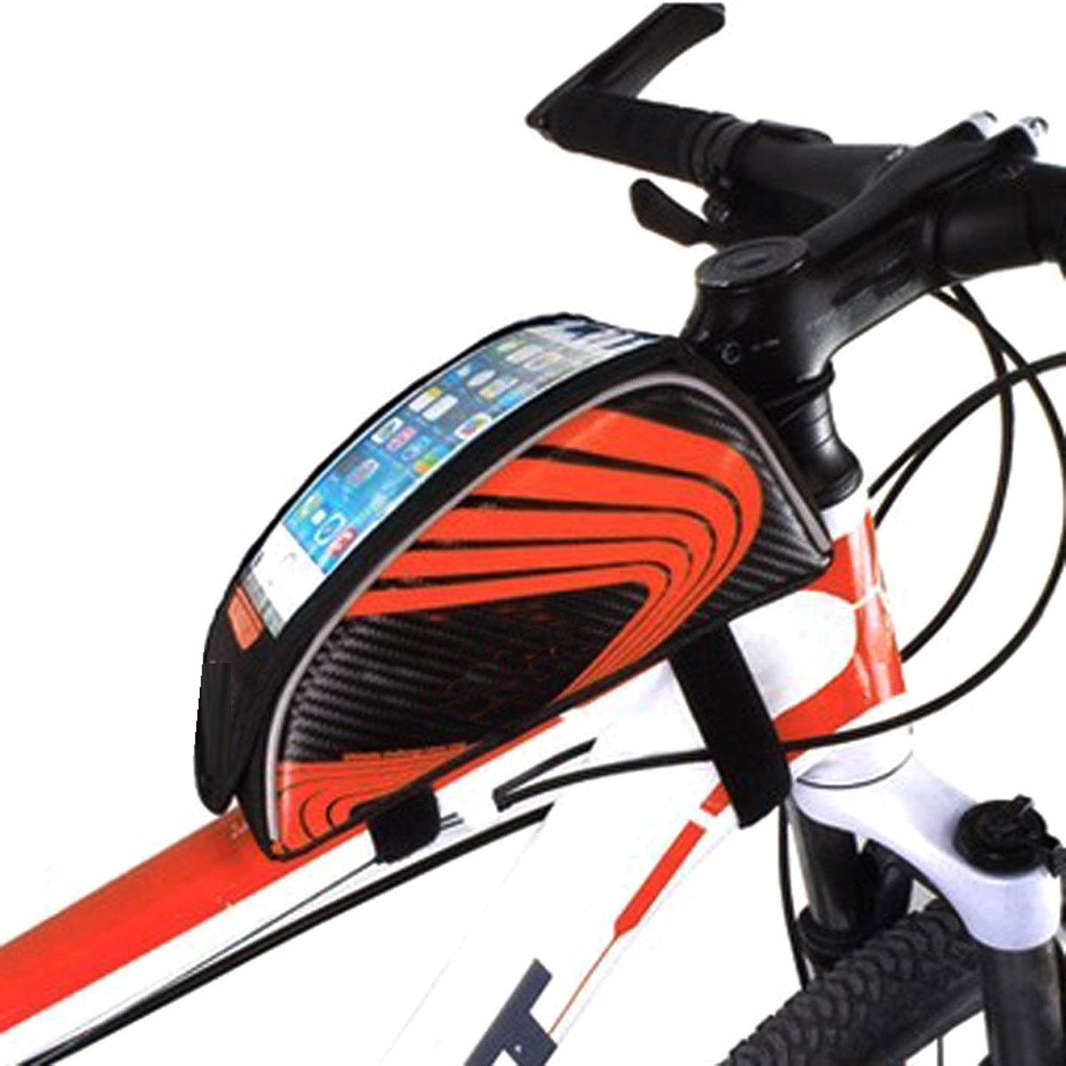 5.5 inch Outdoor Sport Touch Screen Phone Bag Bike Front Frame Bag MTB Mountain Bicycle Saddle Bag