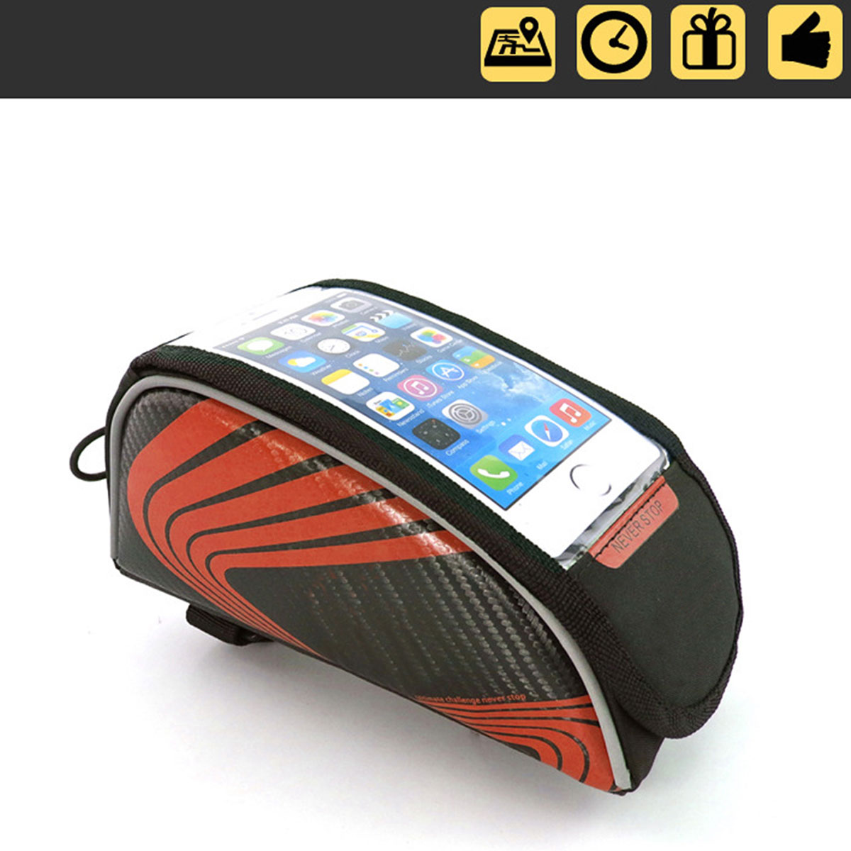 5.5 inch Outdoor Sport Touch Screen Phone Bag Bike Front Frame Bag MTB Mountain Bicycle Saddle Bag