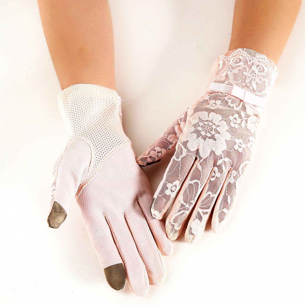 New Summer Women Vintage Sunscreen Gloves Lady Anti-uv Gloves Female Driving Outdoor Gloves