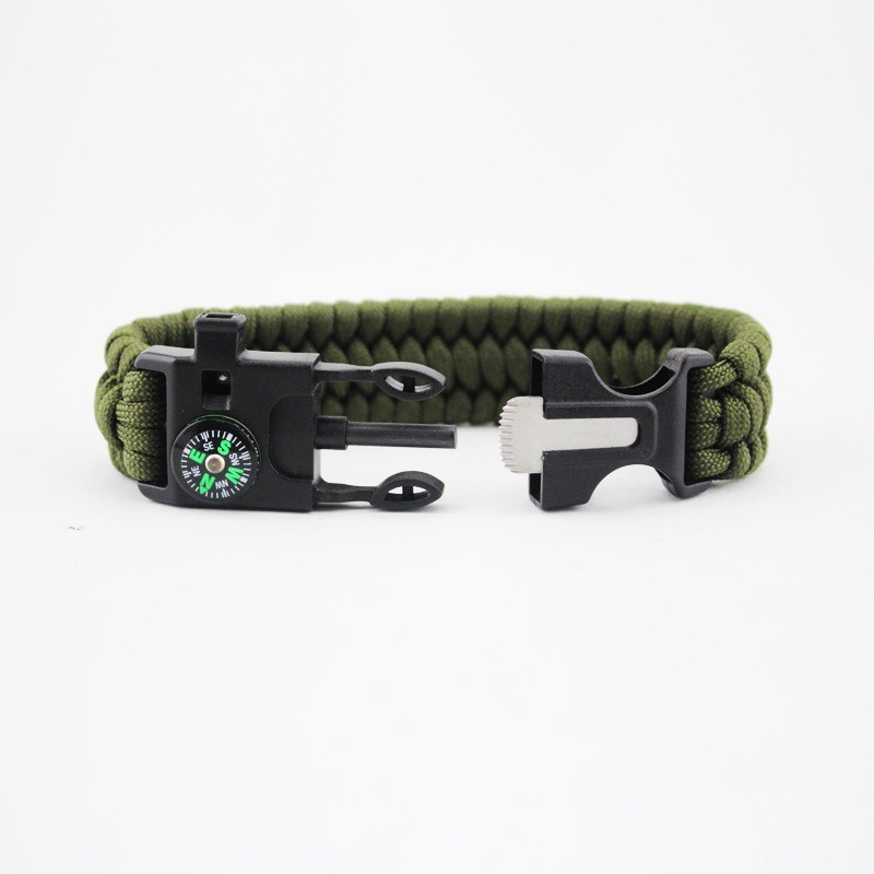 Outdoor Survival Bracelet Men Women Braided Paracord Multi-function Camping Rescue Emergency Rope