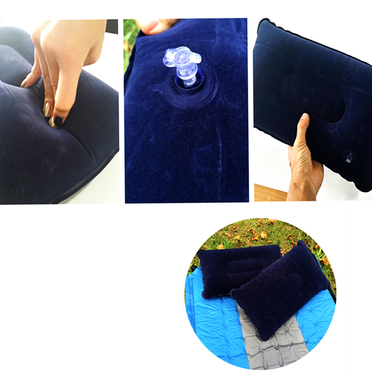 New Outdoor Portable Adult Travel Camping Pillow Neck Pillow Inflatable Pillow