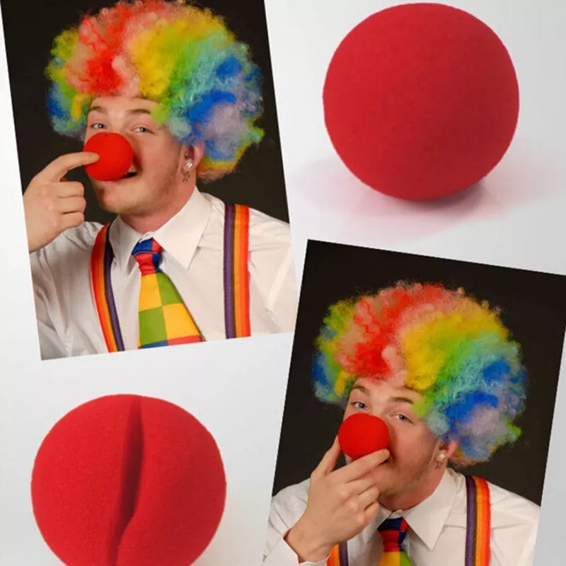 1PC Outdoor Party Sponge Ball Red Clown Magic Nose for Halloween Christmas Party Toys