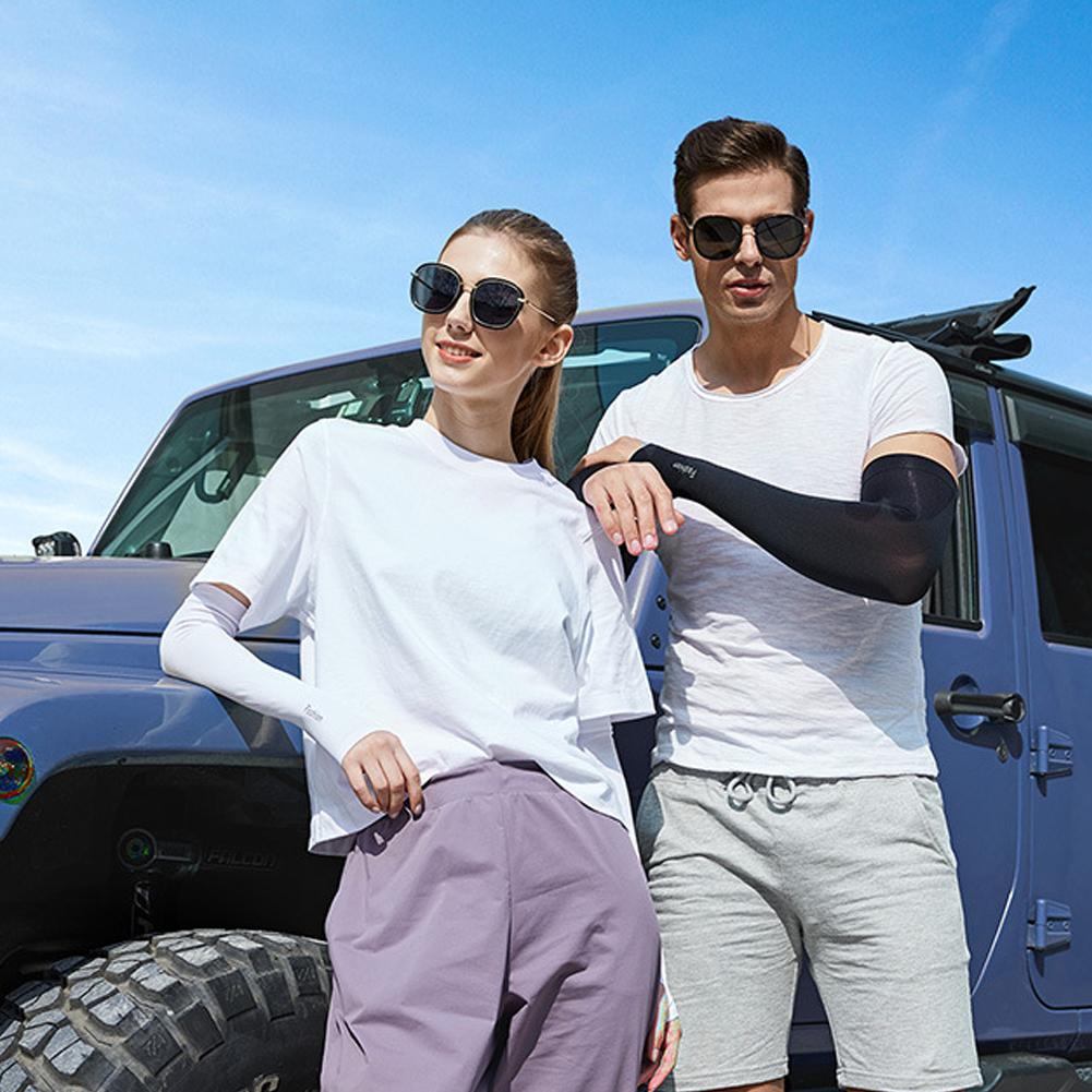 1 Pair  Outdoor Cycling Sport Arm Cuff Breathable Comfortable Anti-sunburn  Running Sunshade Sleeve