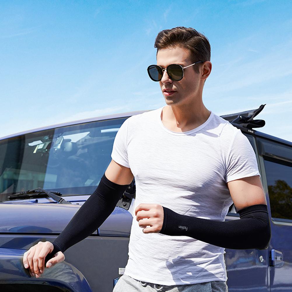 1 Pair  Outdoor Cycling Sport Arm Cuff Breathable Comfortable Anti-sunburn  Running Sunshade Sleeve