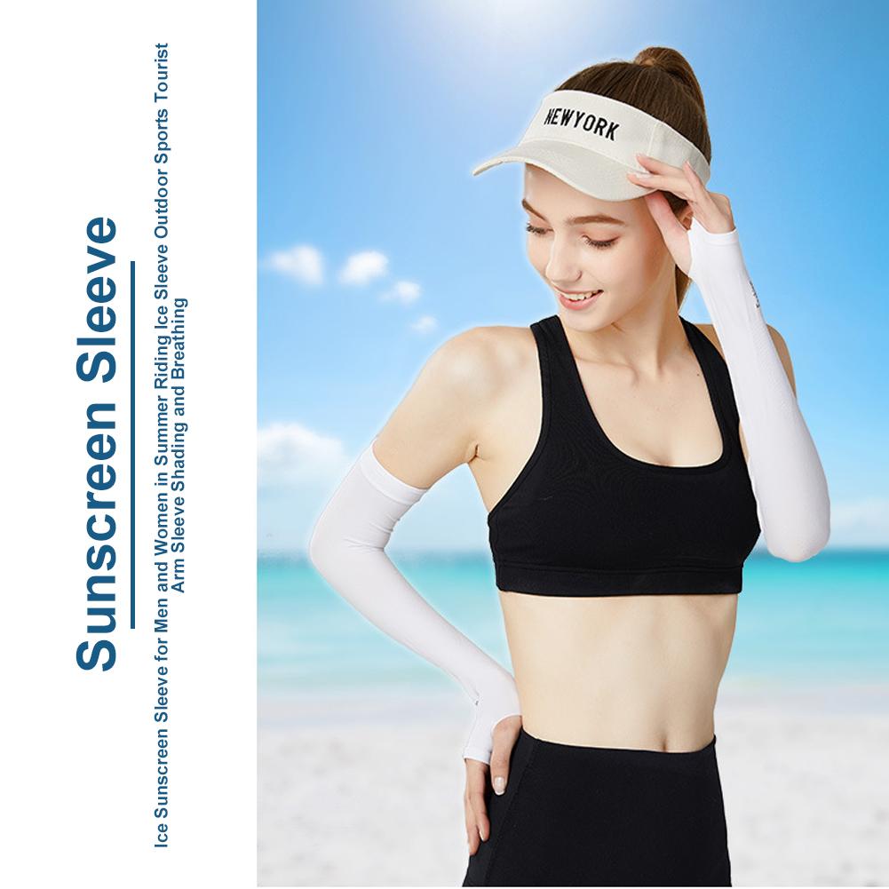 1 Pair  Outdoor Cycling Sport Arm Cuff Breathable Comfortable Anti-sunburn  Running Sunshade Sleeve