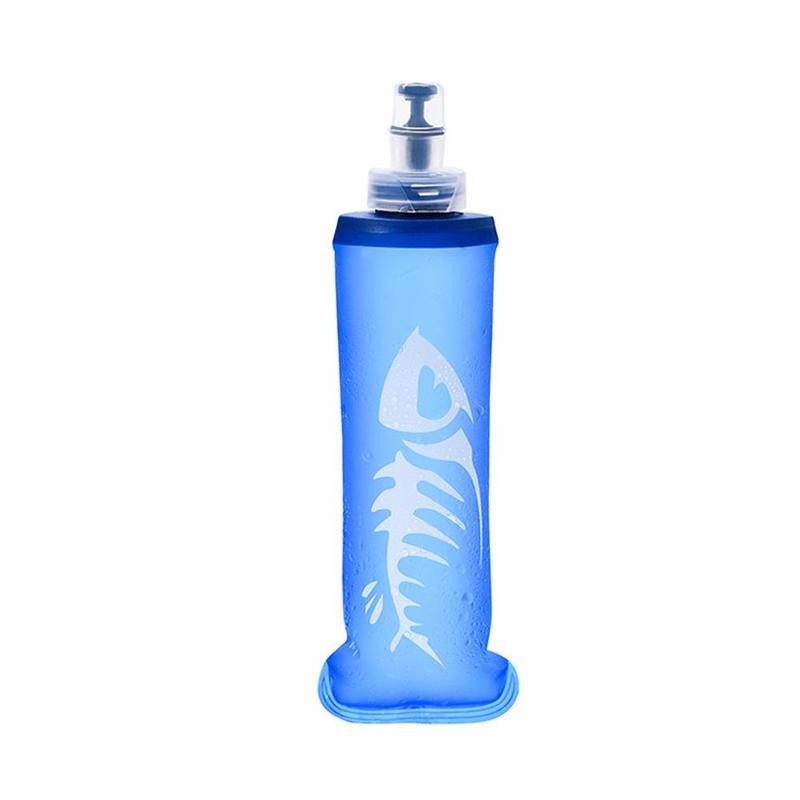 Outdoor 250/500ml Silicon Water Bottle For Hiking  Sports Runing