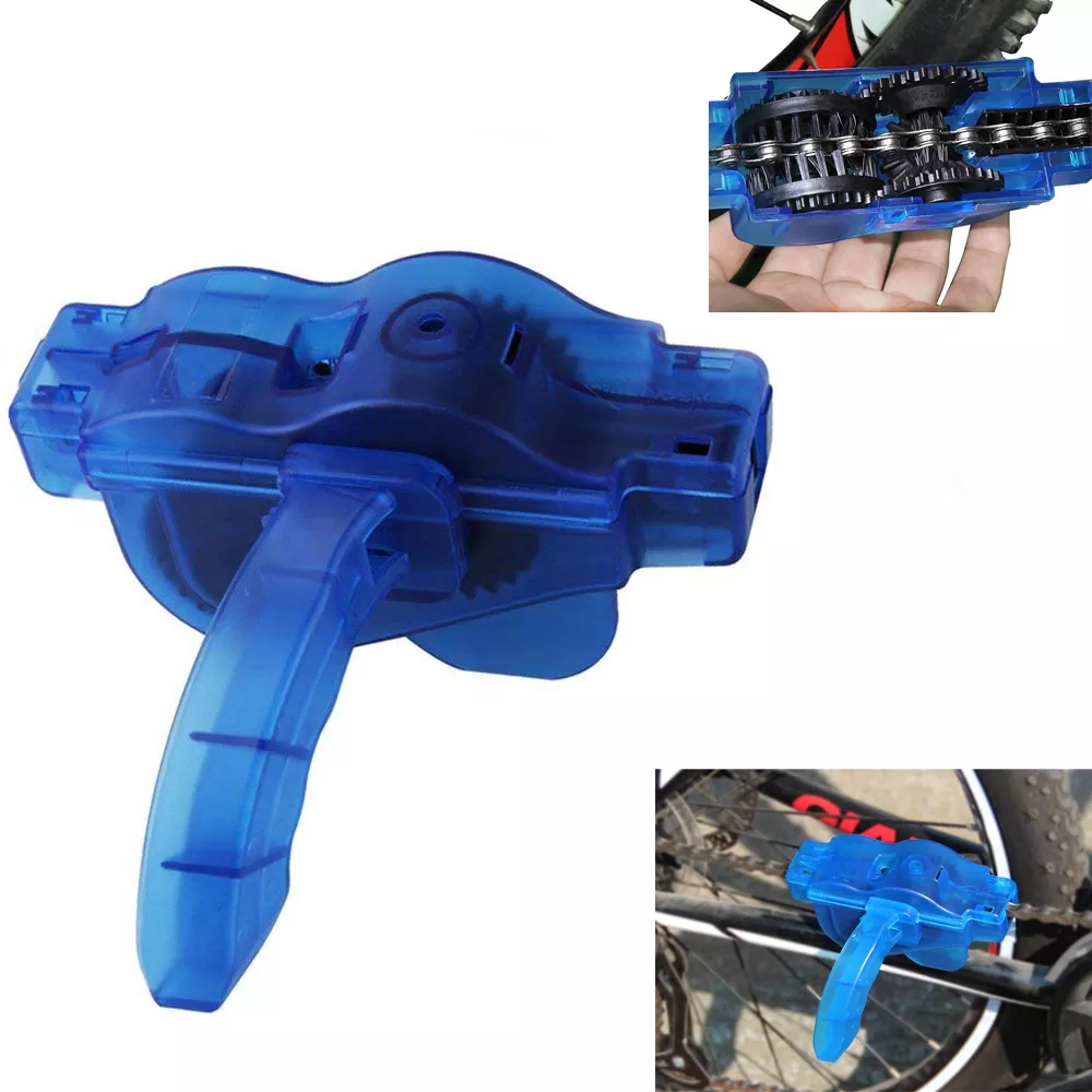 Portable Bicycle Chain Cleaner Bike Clean Machine Brushes Scrubber Wash Tool
