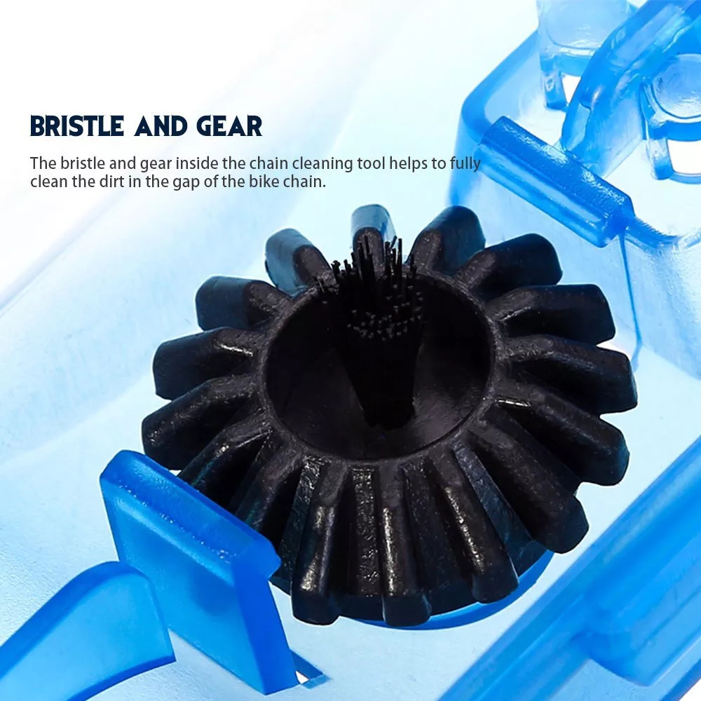 Portable Bicycle Chain Cleaner Bike Clean Machine Brushes Scrubber Wash Tool