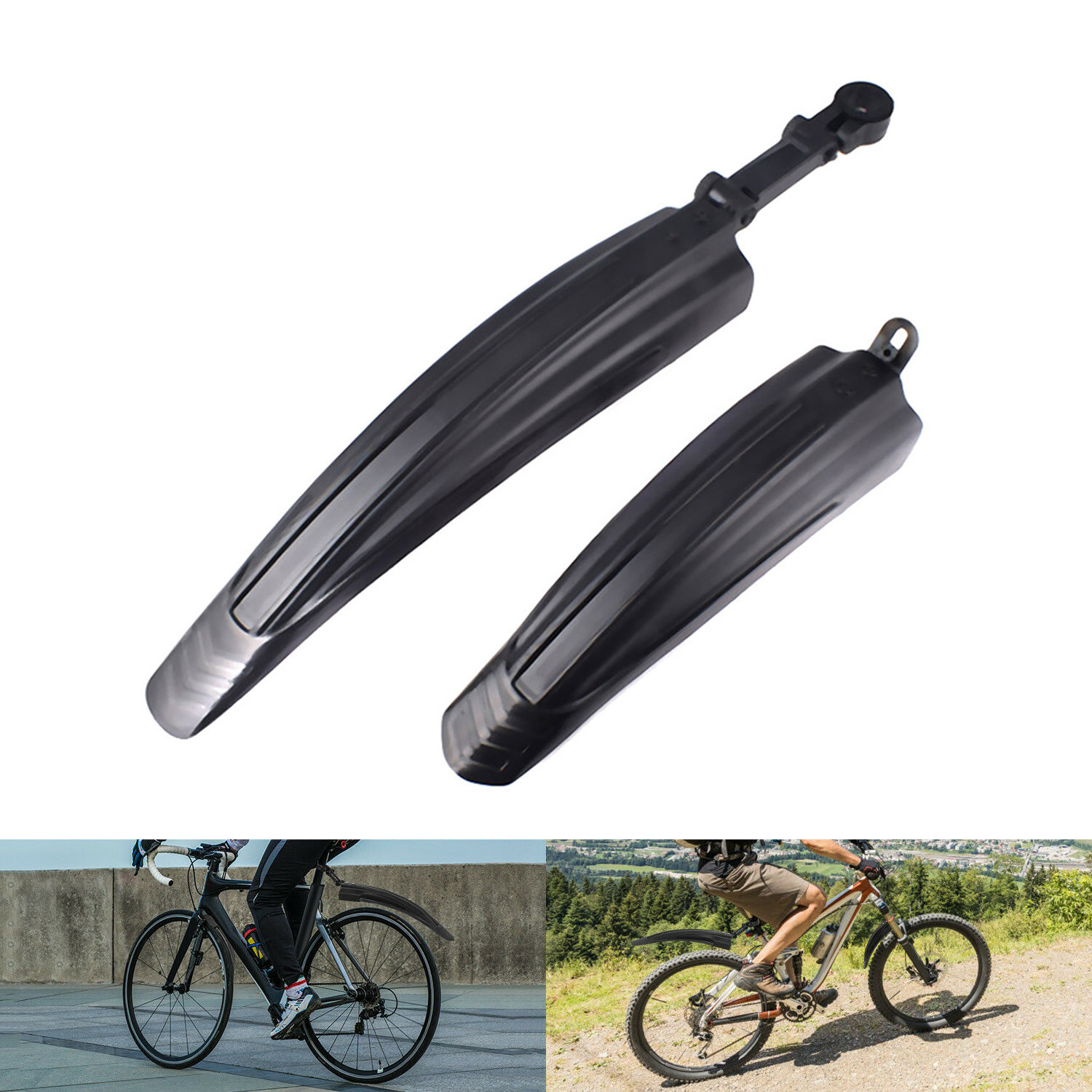 2 Pcs Bicycle Fenders Mountain Road Bike Mudguard Front Rear MTB Mud Guard Wings