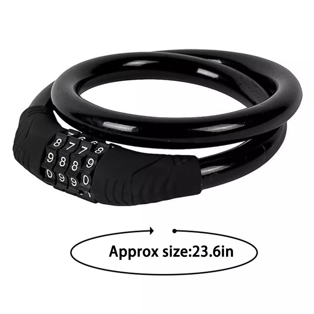 Bike Lock Anti-Theft Combination Number Code Bicycle Lock Steel Cable Chain Security Safety Lock