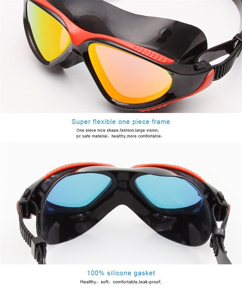 New Professional Brand Large Frame Adjustable Sports Swimming Goggles Swimming Glasses