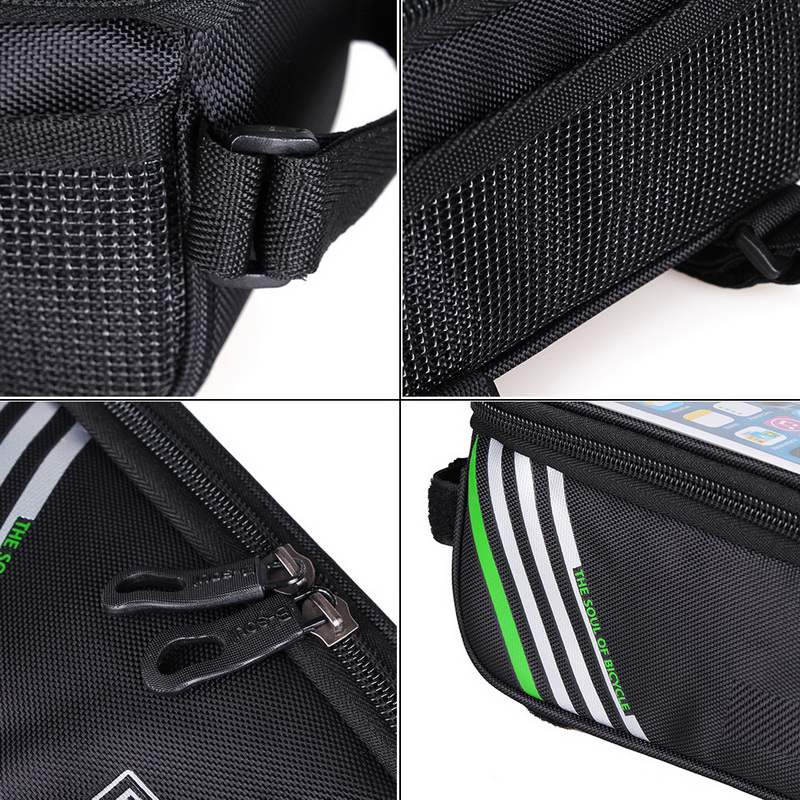 New Bicycle Bag Waterproof Touch Screen MTB Frame Front Tube Storage Mountain Road Bike Bag
