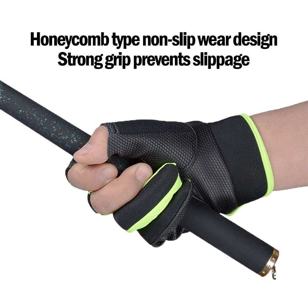 1 Pair Fishing Gloves Men Women Outdoor Fishing Anti-slip Finger Sports Fish Gloves