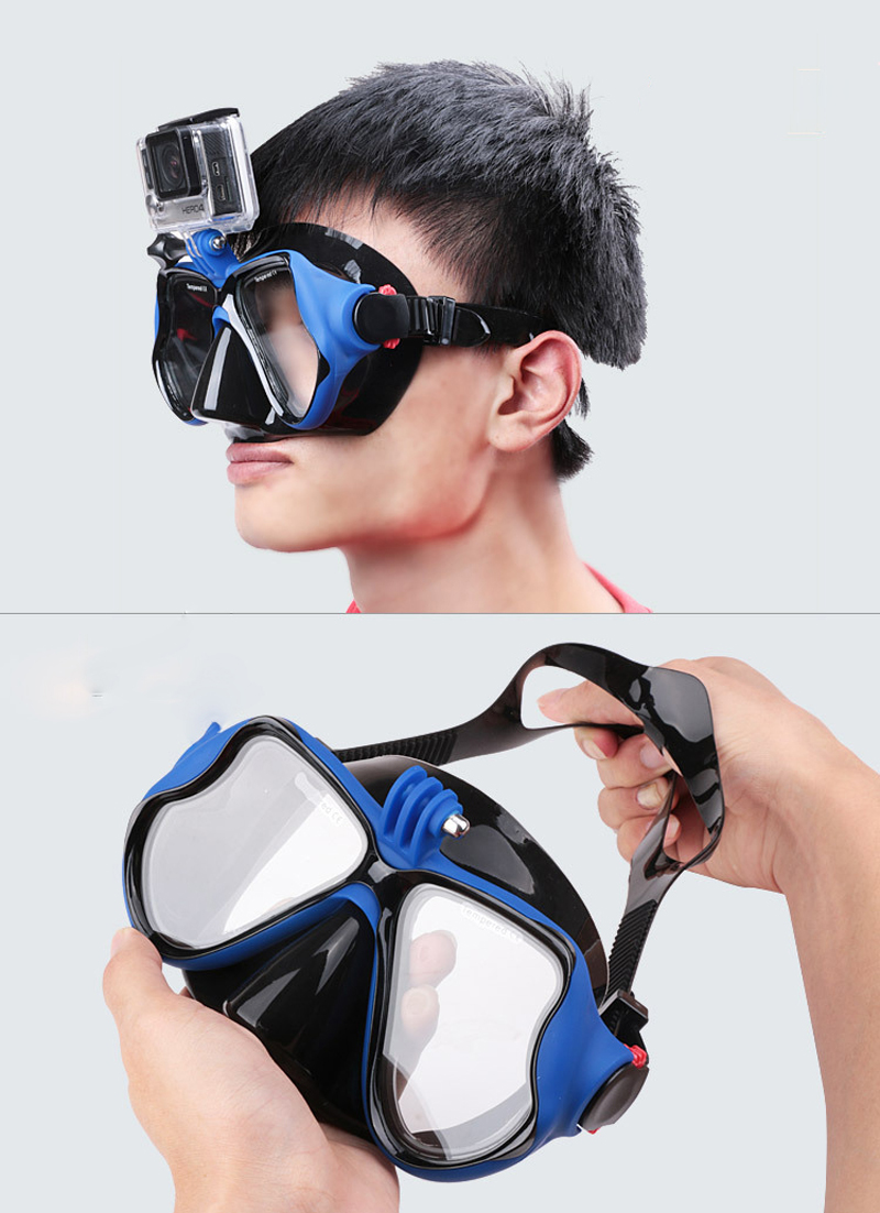 Underwater Camera Diving Swimming Goggles Snorkel Scuba Diving Equipment Camera  Holder For Go Pro
