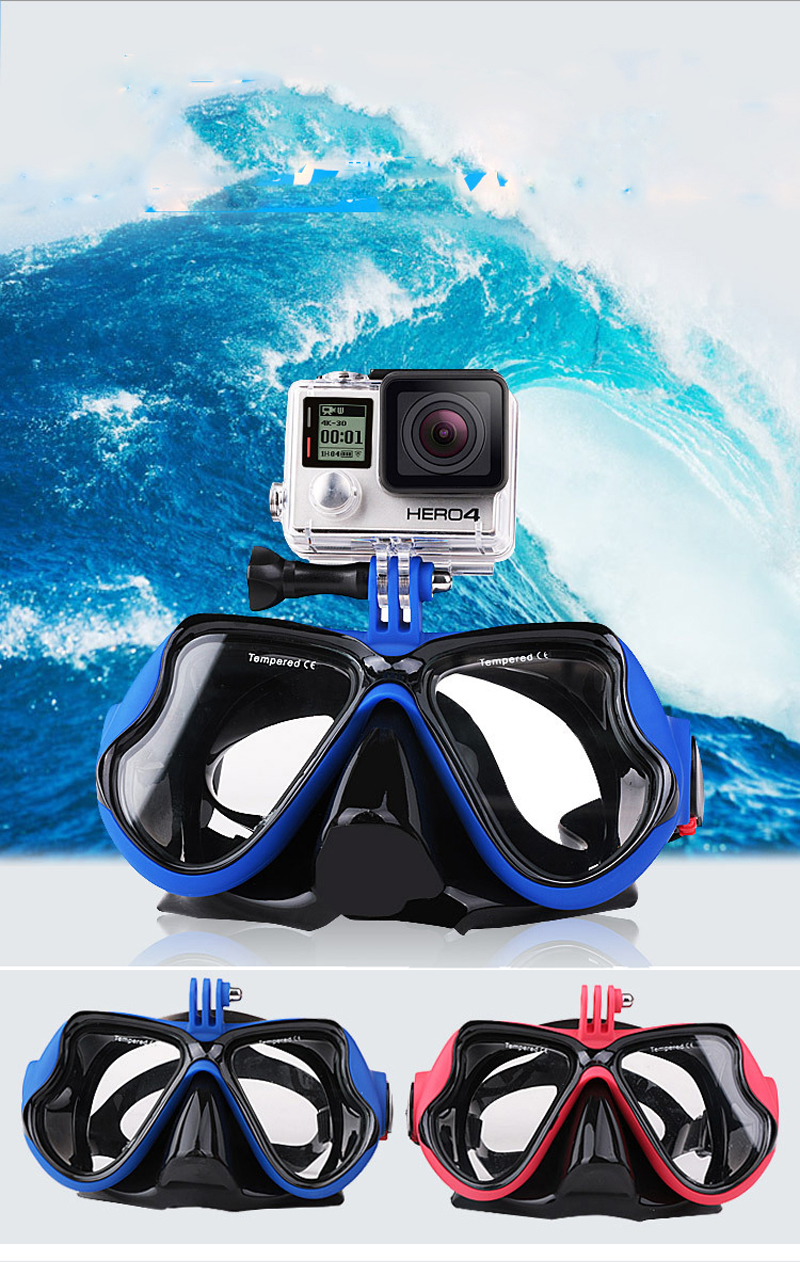 Underwater Camera Diving Swimming Goggles Snorkel Scuba Diving Equipment Camera  Holder For Go Pro