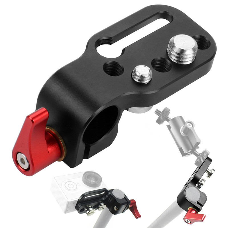 New Aluminum Alloy Quick Release Plate 15mm Rod Clamp for 1/4" 3/8" Cheese Plate Bracket Camera Rig Clamp Microphone Stand