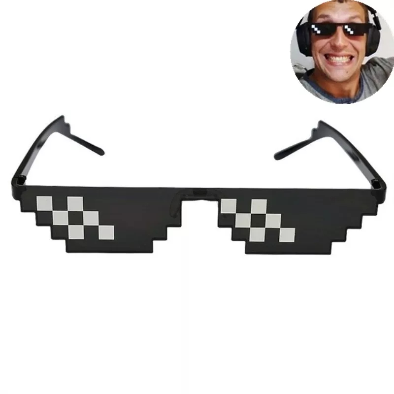 Outdoor Sport 3/6 Bit Sunglasses Pixelated Men Women Party Eyeglasses UV400 Vintage Eyewear Unisex Gift Toy Glasses