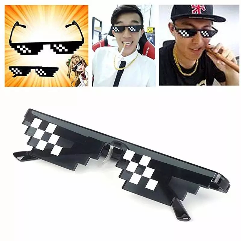 Outdoor Sport 3/6 Bit Sunglasses Pixelated Men Women Party Eyeglasses UV400 Vintage Eyewear Unisex Gift Toy Glasses
