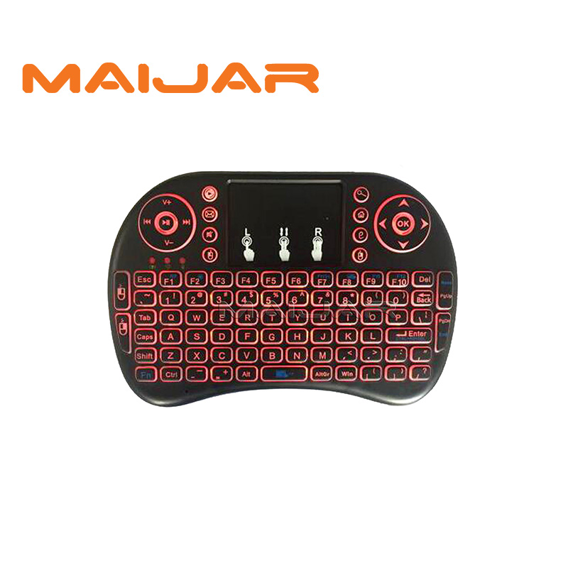 Portable Wireless Keyboard I8 Backlit Multi-Media Remote Control Touchpad Handheld Keyboard Elegant