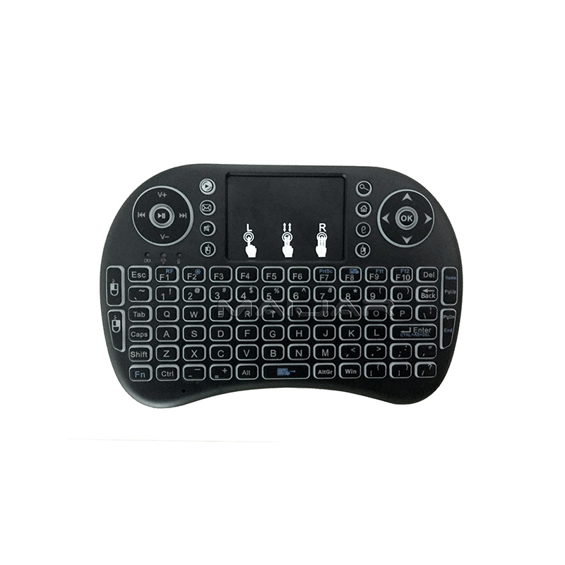 Portable Wireless Keyboard I8 Backlit Multi-Media Remote Control Touchpad Handheld Keyboard Elegant