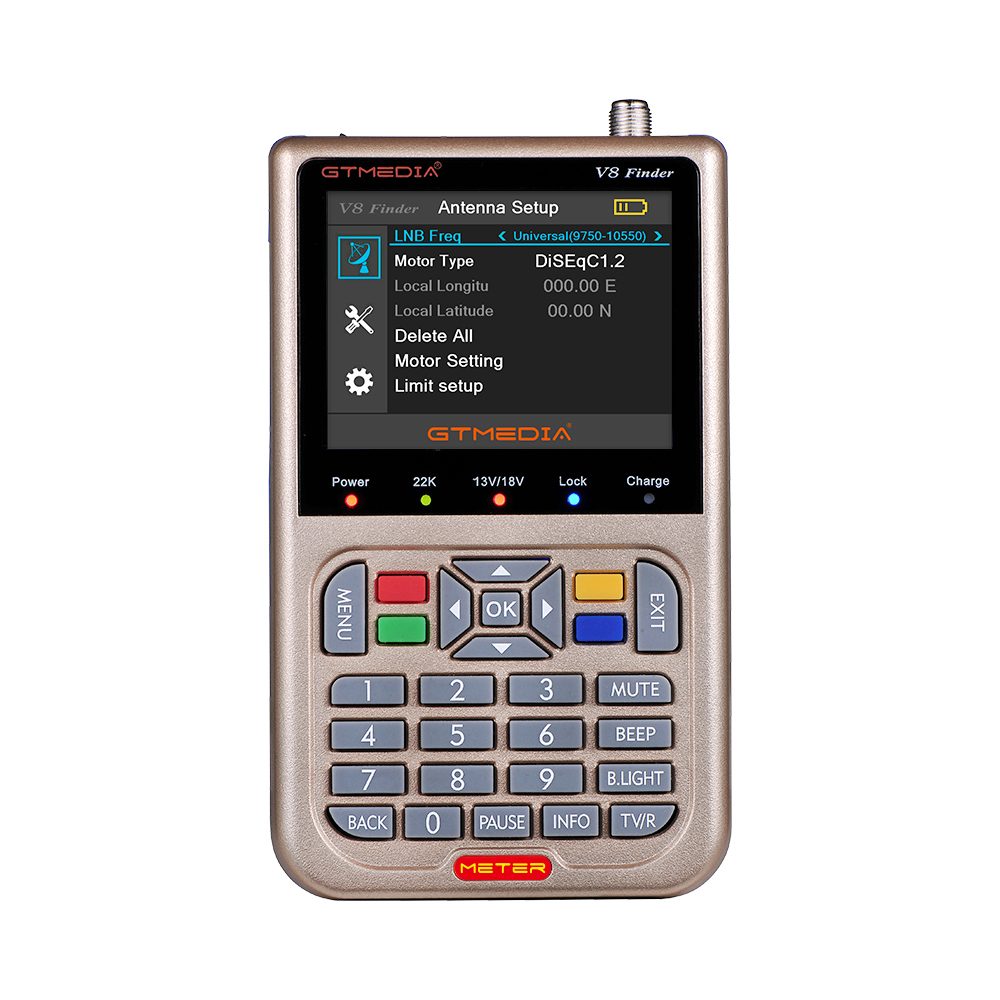 Digital Satellite Finder GTMEDIA V8 Finder  Meter V-73 HD  DVB-S2/S2X 3.5inch HD LCD Screen