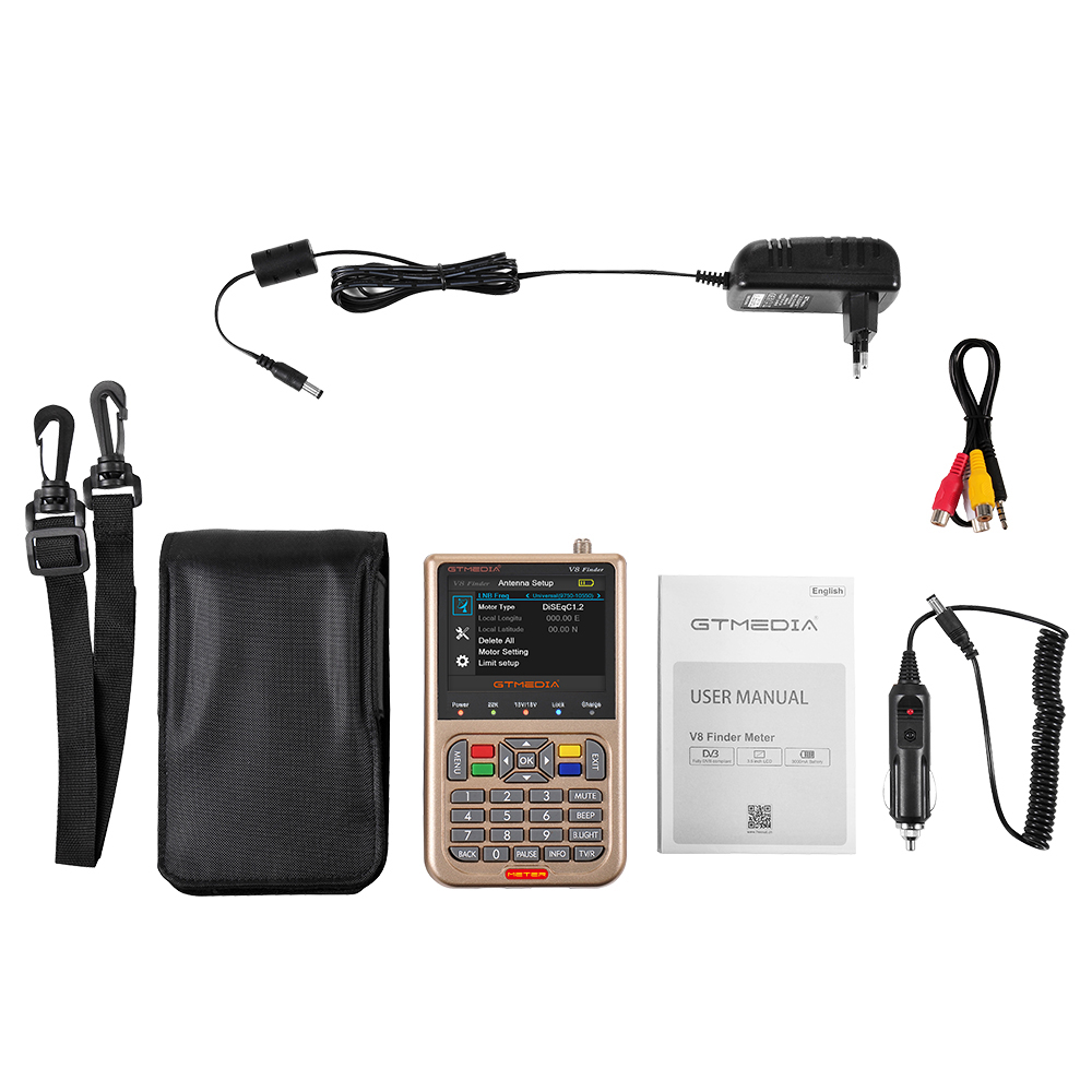 Digital Satellite Finder GTMEDIA V8 Finder  Meter V-73 HD  DVB-S2/S2X 3.5inch HD LCD Screen