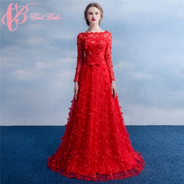 Cestbella Elegant Long Sleeve Red Wedding Dresses Evening Dress Cestbella Elegant Long Sleeve Red Wedding Dresses Evening Dress Wear Party Us 14 Kilimall Kenya