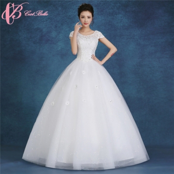 Short Sleeve Hot Sale Ball Gown Wedding Dress Cestbella