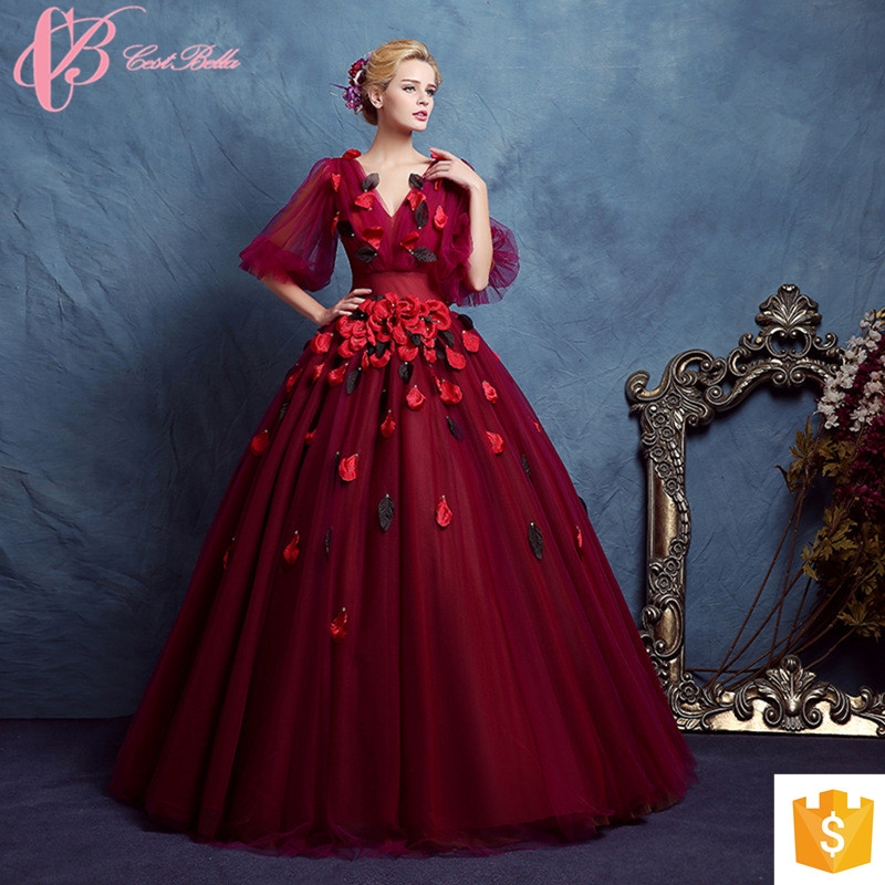 Dark Red Evening Dresses