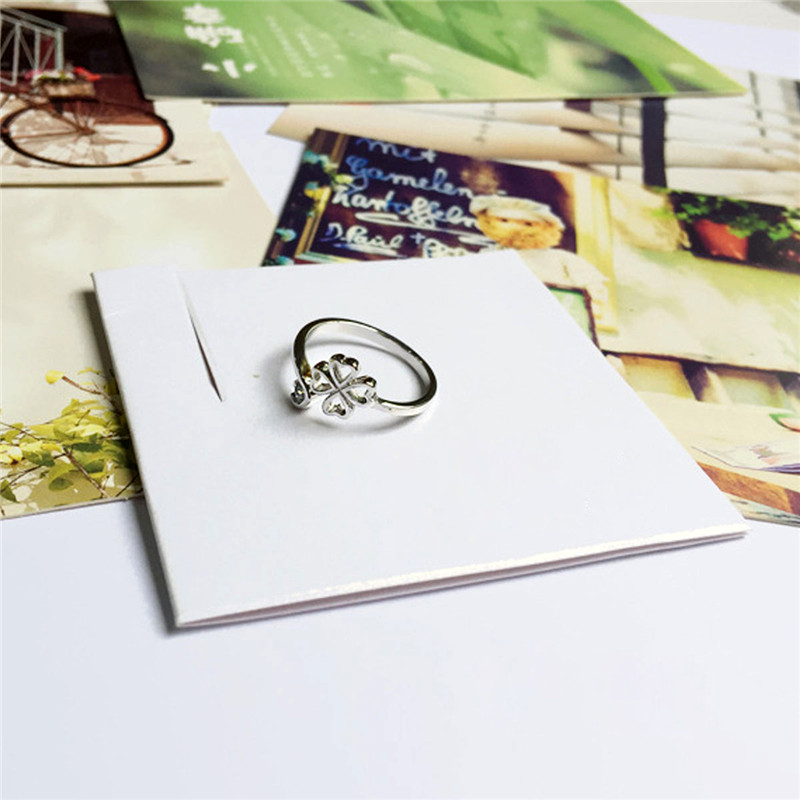 Sterling Silver Rings for Women Lucky Clover Sterling Silver Rings Open Design