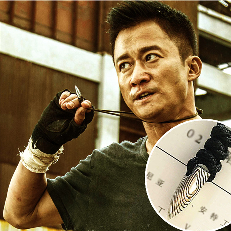 Hot WOLF WARRIOR II Movies Actor Leng Similar Bullet Silver Necklace Pendants Gift