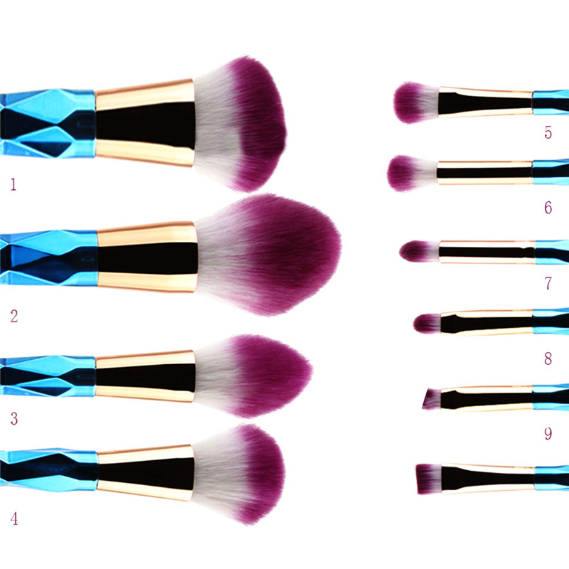 10pcs Makeup Brush Set Professional Foundation Powder Cream Blush Brush Kits