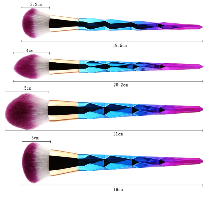 10pcs Makeup Brush Set Professional Foundation Powder Cream Blush Brush Kits