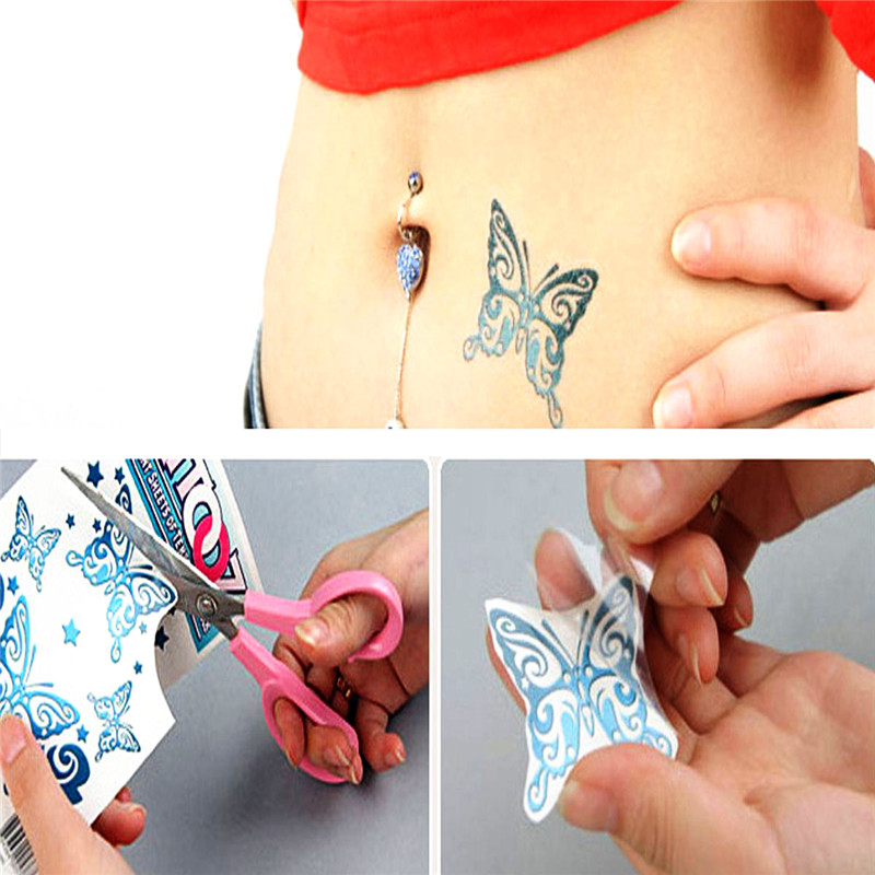 Metallic Temporary Tattoos Color Flash Fake Non - toxic Waterproof Tattoo Stickers