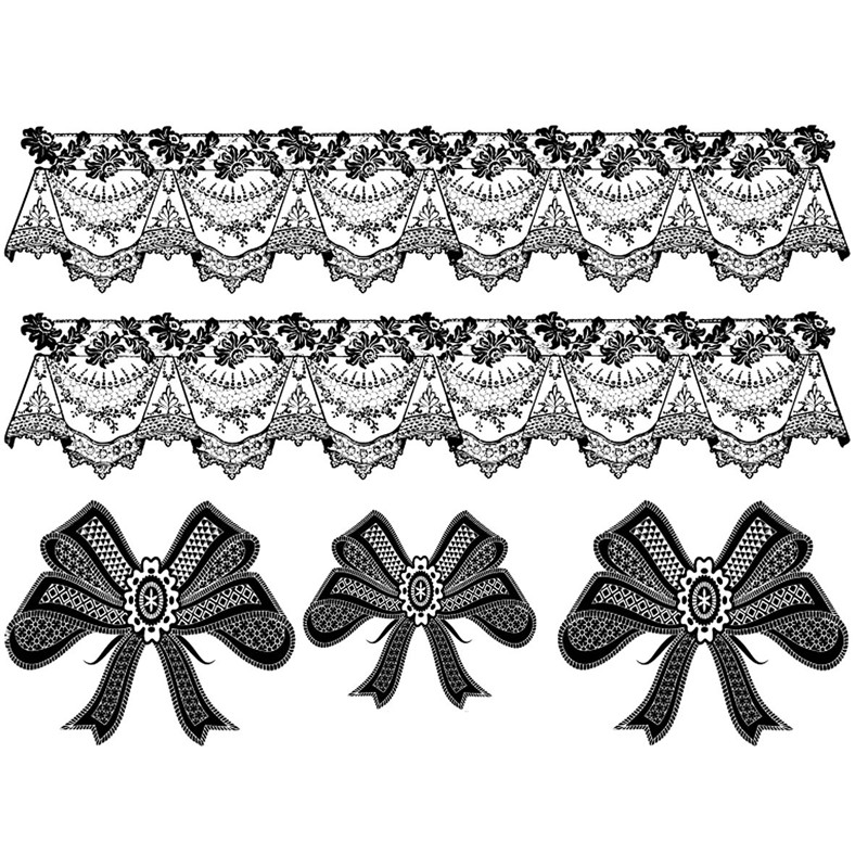 Fashion Black Lace Temporary Tattoo Stickers Waterproof Body Art Tattoo Sticker