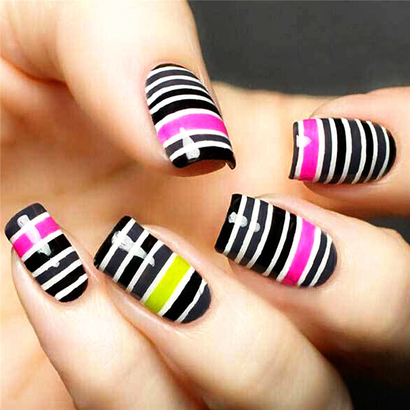 Glitter Nail Tape Line Sticker Decorations DIY Self-Adhesive Decal Tools