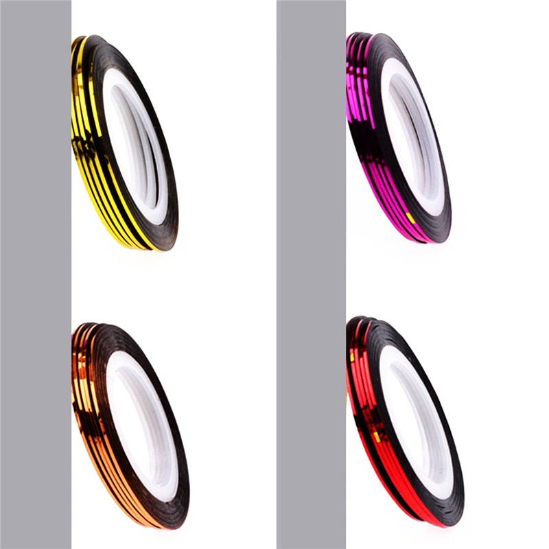 Glitter Nail Tape Line Sticker Decorations DIY Self-Adhesive Decal Tools