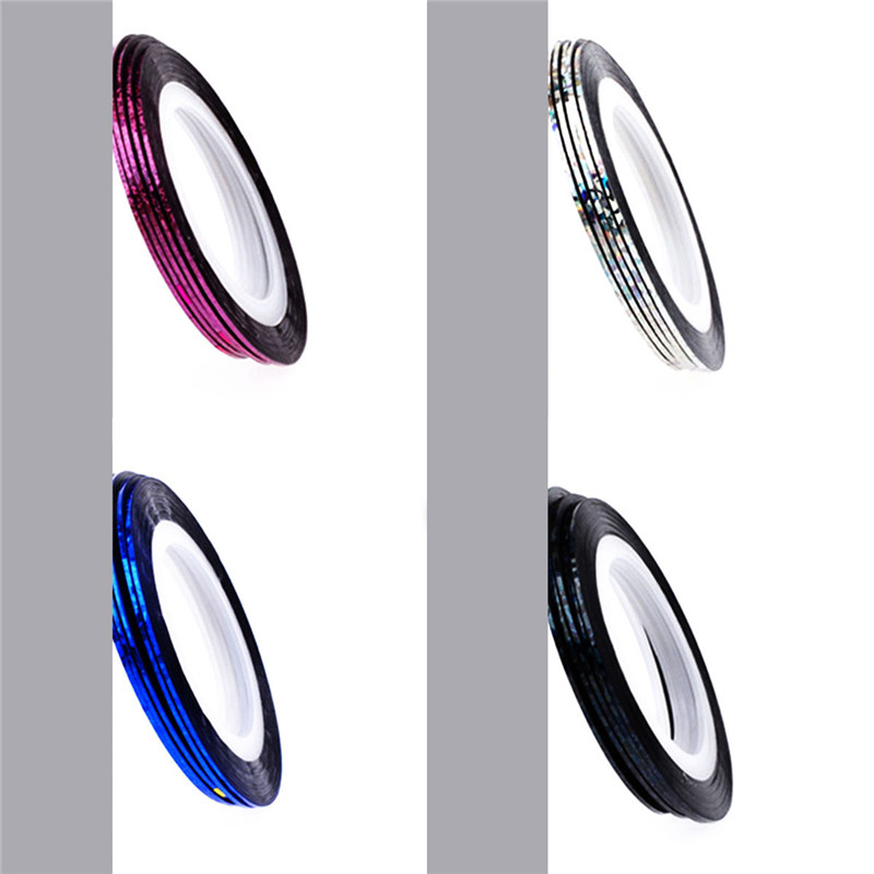 Glitter Nail Tape Line Sticker Decorations DIY Self-Adhesive Decal Tools