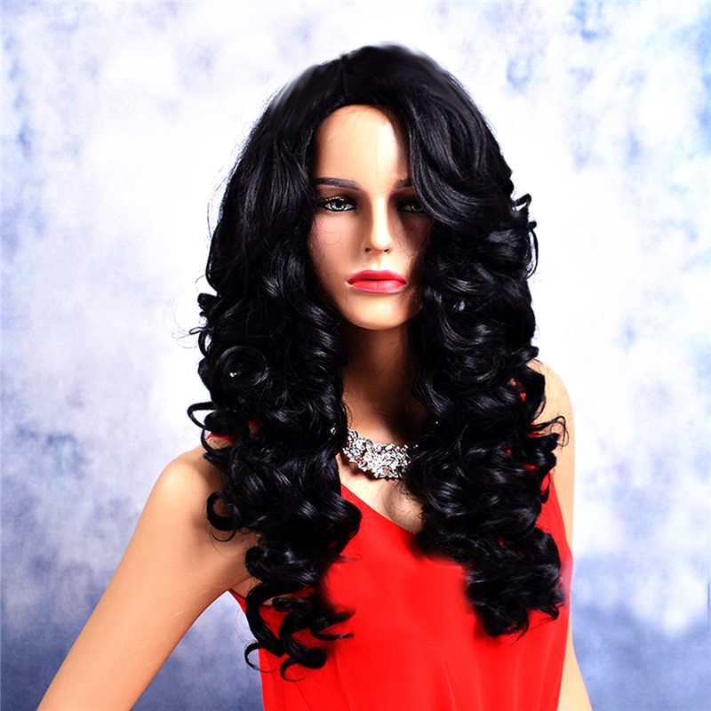 Long Wave Wigs Synthetic Lace Front Wig Three Color Wavy Wig for Women