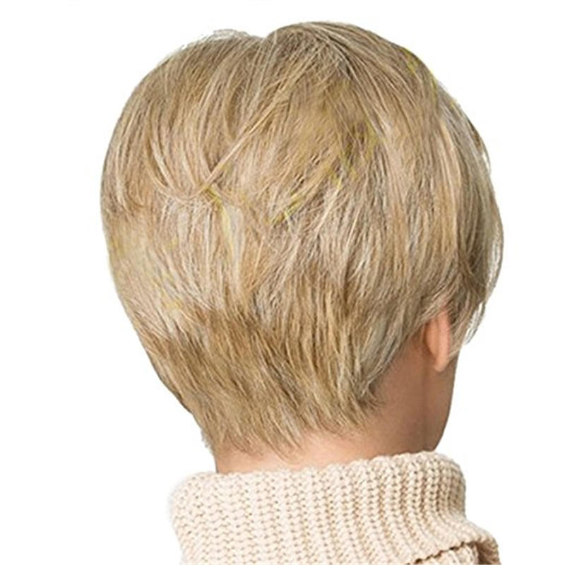 New Fashion Women Western Inclined Bang Short Straight Wigs