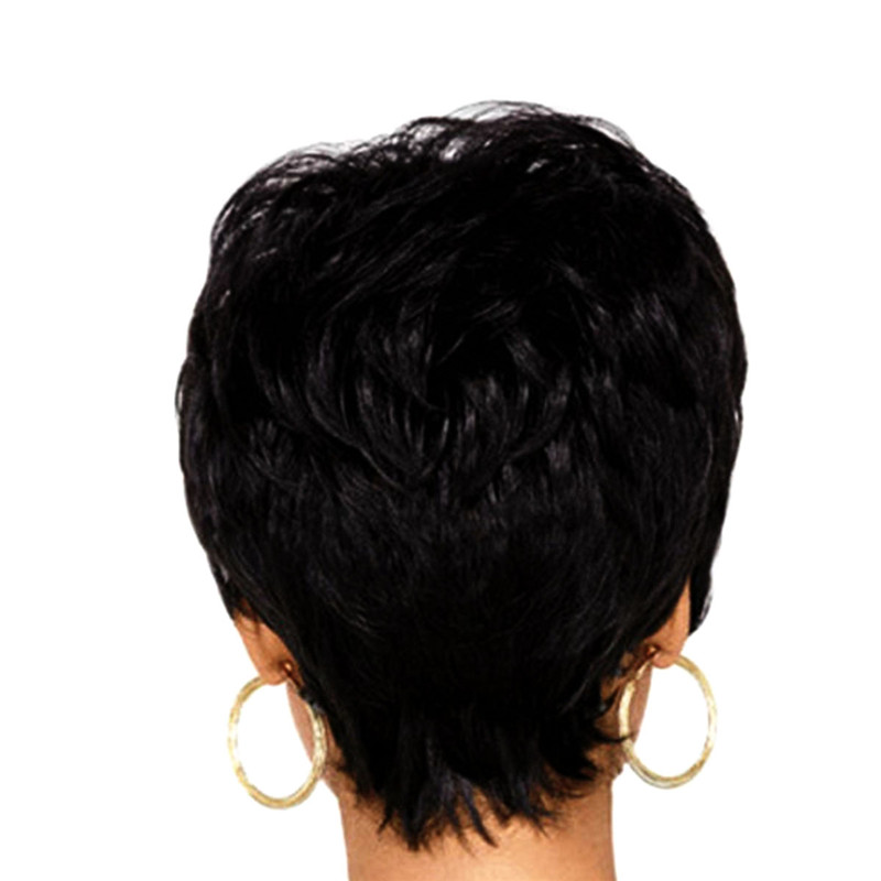 Short Wigs Female Cut Wig Heat Resistant Synthetic Wigs for Black Women